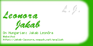 leonora jakab business card